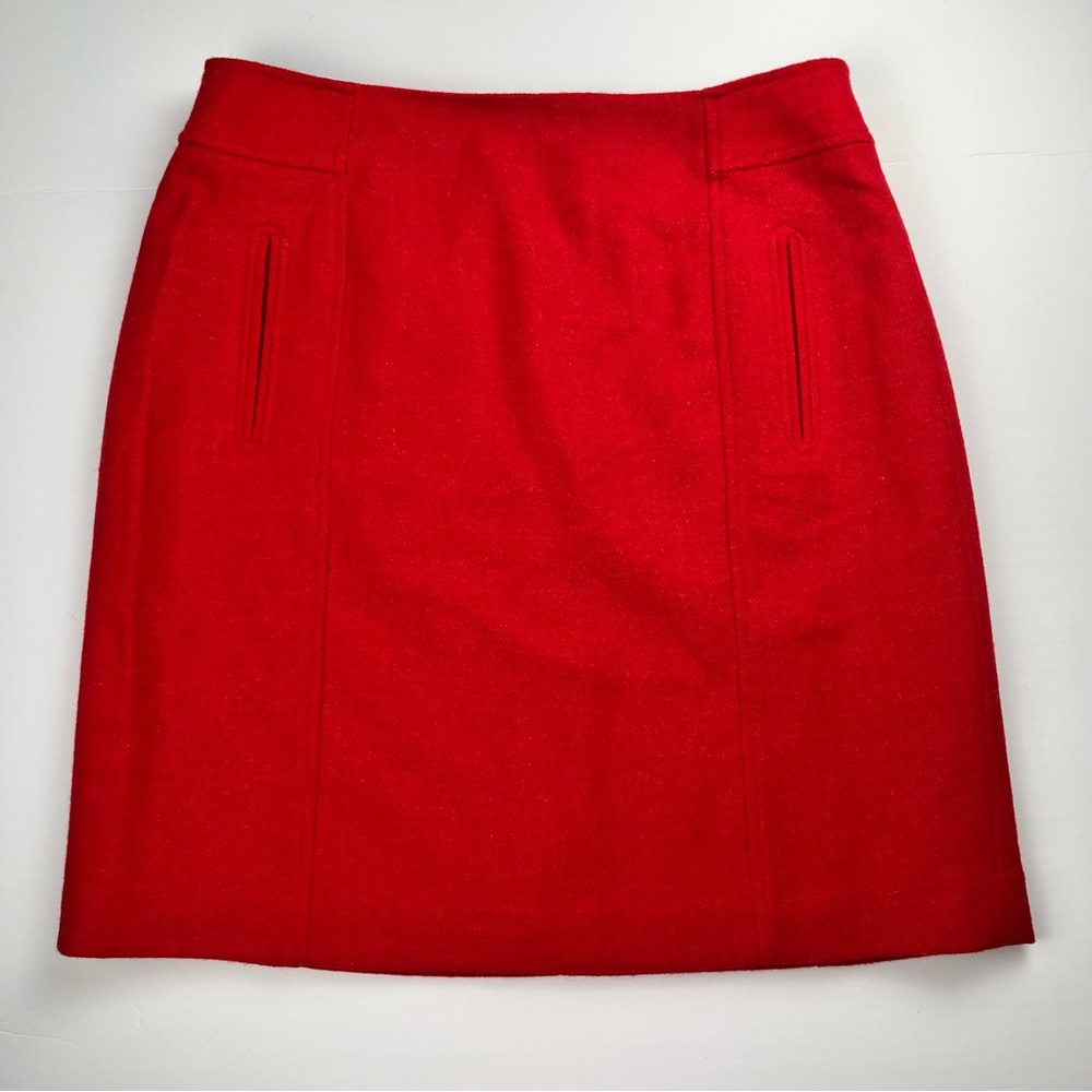 Talbots Red Wool Blend Skirt Women's Size 8